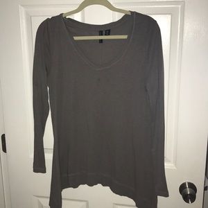 Grey Long Sleeve Top- Great with Jeans!